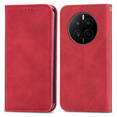 Handytasche Stand Schutzhülle Flip Leder Hülle S04D für Huawei Mate 50E Rot