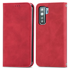 Handytasche Stand Schutzhülle Flip Leder Hülle S04D für Huawei Nova 7 SE 5G Rot