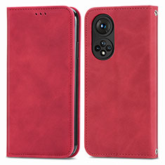 Handytasche Stand Schutzhülle Flip Leder Hülle S04D für Huawei Nova 9 Pro Rot