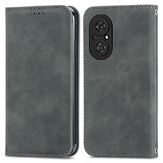 Handytasche Stand Schutzhülle Flip Leder Hülle S04D für Huawei Nova 9 SE Grau