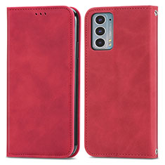 Handytasche Stand Schutzhülle Flip Leder Hülle S04D für Motorola Moto Edge 20 5G Rot