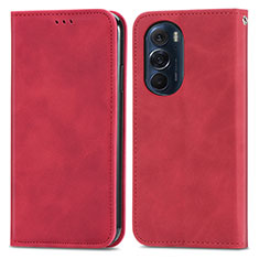 Handytasche Stand Schutzhülle Flip Leder Hülle S04D für Motorola Moto Edge Plus (2022) 5G Rot