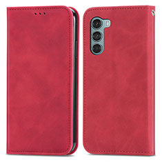 Handytasche Stand Schutzhülle Flip Leder Hülle S04D für Motorola Moto Edge S30 5G Rot