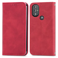 Handytasche Stand Schutzhülle Flip Leder Hülle S04D für Motorola Moto G Play (2023) Rot