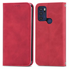 Handytasche Stand Schutzhülle Flip Leder Hülle S04D für Motorola Moto G60s Rot