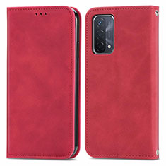 Handytasche Stand Schutzhülle Flip Leder Hülle S04D für OnePlus Nord N200 5G Rot