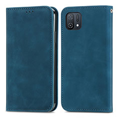 Handytasche Stand Schutzhülle Flip Leder Hülle S04D für Oppo A16e Blau