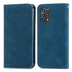 Handytasche Stand Schutzhülle Flip Leder Hülle S04D für Oppo A95 4G Blau