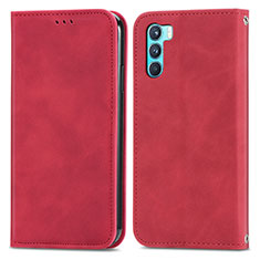 Handytasche Stand Schutzhülle Flip Leder Hülle S04D für Oppo K9 Pro 5G Rot