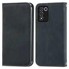 Handytasche Stand Schutzhülle Flip Leder Hülle S04D für Oppo K9S 5G Schwarz