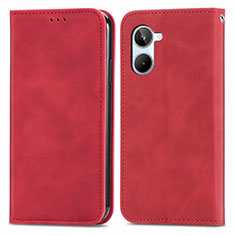 Handytasche Stand Schutzhülle Flip Leder Hülle S04D für Realme 10 4G Rot