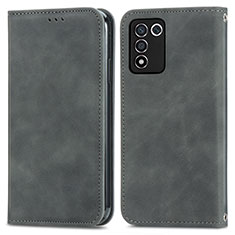 Handytasche Stand Schutzhülle Flip Leder Hülle S04D für Realme 9 SE 5G Grau