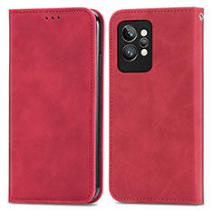 Handytasche Stand Schutzhülle Flip Leder Hülle S04D für Realme GT2 Pro 5G Rot