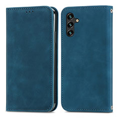 Handytasche Stand Schutzhülle Flip Leder Hülle S04D für Samsung Galaxy A04s Blau