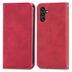 Handytasche Stand Schutzhülle Flip Leder Hülle S04D für Samsung Galaxy A04s Rot