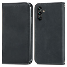 Handytasche Stand Schutzhülle Flip Leder Hülle S04D für Samsung Galaxy A04s Schwarz