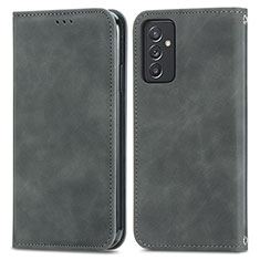 Handytasche Stand Schutzhülle Flip Leder Hülle S04D für Samsung Galaxy A05s Grau