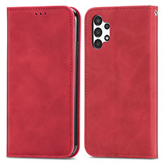 Handytasche Stand Schutzhülle Flip Leder Hülle S04D für Samsung Galaxy A13 4G Rot