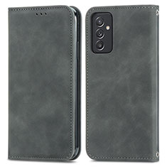 Handytasche Stand Schutzhülle Flip Leder Hülle S04D für Samsung Galaxy A15 4G Grau