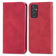Handytasche Stand Schutzhülle Flip Leder Hülle S04D für Samsung Galaxy A15 4G Rot