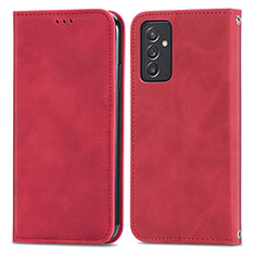 Handytasche Stand Schutzhülle Flip Leder Hülle S04D für Samsung Galaxy A15 LTE Rot