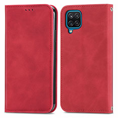 Handytasche Stand Schutzhülle Flip Leder Hülle S04D für Samsung Galaxy A22 4G Rot