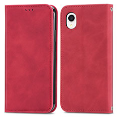 Handytasche Stand Schutzhülle Flip Leder Hülle S04D für Samsung Galaxy A22 5G SC-56B Rot