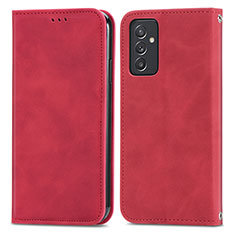 Handytasche Stand Schutzhülle Flip Leder Hülle S04D für Samsung Galaxy A24 4G Rot