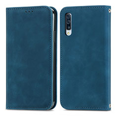 Handytasche Stand Schutzhülle Flip Leder Hülle S04D für Samsung Galaxy A30S Blau