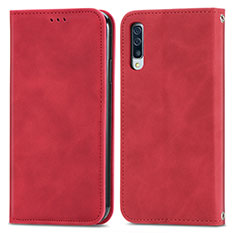 Handytasche Stand Schutzhülle Flip Leder Hülle S04D für Samsung Galaxy A30S Rot