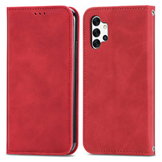 Handytasche Stand Schutzhülle Flip Leder Hülle S04D für Samsung Galaxy A32 4G Rot