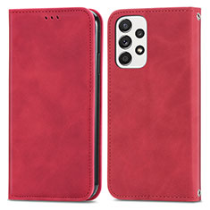 Handytasche Stand Schutzhülle Flip Leder Hülle S04D für Samsung Galaxy A53 5G Rot