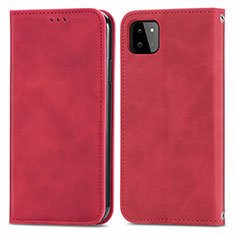 Handytasche Stand Schutzhülle Flip Leder Hülle S04D für Samsung Galaxy F42 5G Rot