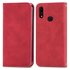 Handytasche Stand Schutzhülle Flip Leder Hülle S04D für Samsung Galaxy M01s Rot