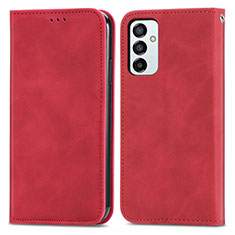 Handytasche Stand Schutzhülle Flip Leder Hülle S04D für Samsung Galaxy M23 5G Rot