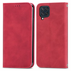 Handytasche Stand Schutzhülle Flip Leder Hülle S04D für Samsung Galaxy M32 4G Rot