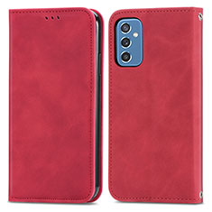 Handytasche Stand Schutzhülle Flip Leder Hülle S04D für Samsung Galaxy M52 5G Rot