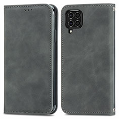 Handytasche Stand Schutzhülle Flip Leder Hülle S04D für Samsung Galaxy M62 4G Grau