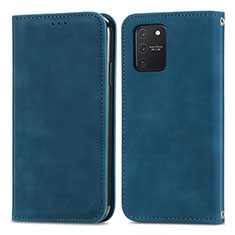 Handytasche Stand Schutzhülle Flip Leder Hülle S04D für Samsung Galaxy M80S Blau