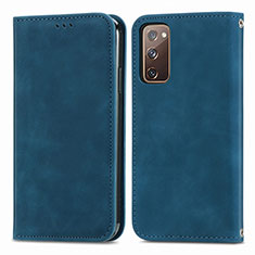 Handytasche Stand Schutzhülle Flip Leder Hülle S04D für Samsung Galaxy S20 Lite 5G Blau