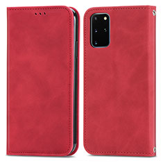 Handytasche Stand Schutzhülle Flip Leder Hülle S04D für Samsung Galaxy S20 Plus 5G Rot