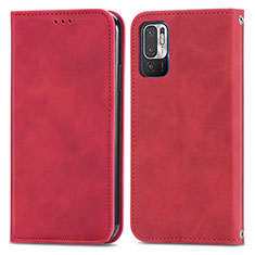 Handytasche Stand Schutzhülle Flip Leder Hülle S04D für Xiaomi POCO M3 Pro 5G Rot