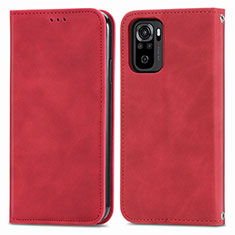 Handytasche Stand Schutzhülle Flip Leder Hülle S04D für Xiaomi Poco M5S Rot