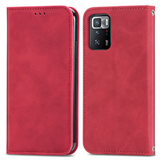 Handytasche Stand Schutzhülle Flip Leder Hülle S04D für Xiaomi Poco X3 GT 5G Rot