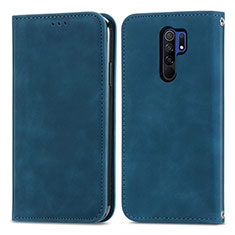 Handytasche Stand Schutzhülle Flip Leder Hülle S04D für Xiaomi Redmi 9 Blau