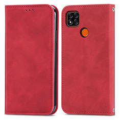 Handytasche Stand Schutzhülle Flip Leder Hülle S04D für Xiaomi Redmi 9C Rot