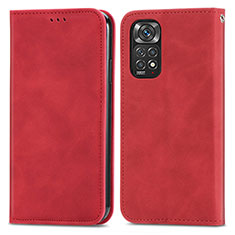 Handytasche Stand Schutzhülle Flip Leder Hülle S04D für Xiaomi Redmi Note 11 Pro 4G Rot