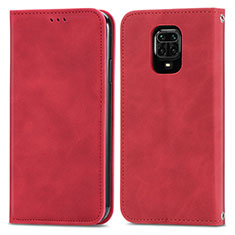 Handytasche Stand Schutzhülle Flip Leder Hülle S04D für Xiaomi Redmi Note 9 Pro Max Rot