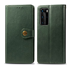 Handytasche Stand Schutzhülle Flip Leder Hülle S05D für Huawei P40 Pro Grün