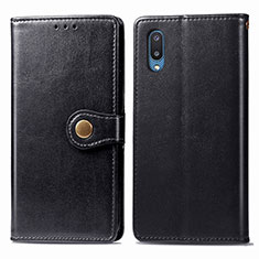 Handytasche Stand Schutzhülle Flip Leder Hülle S05D für Samsung Galaxy A02 Schwarz